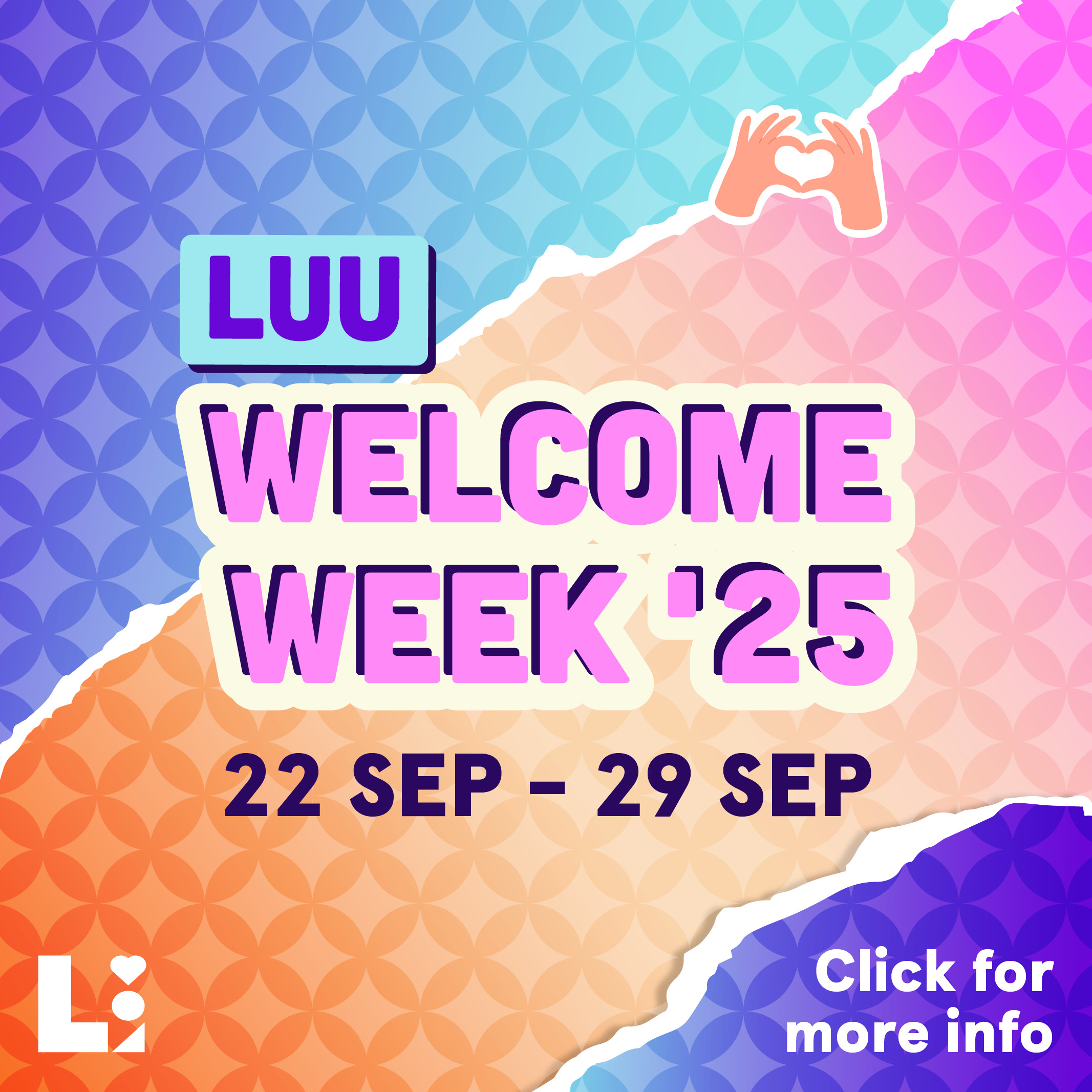 LUU Welcome Week '25: 22 September to 29 September