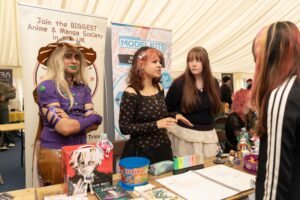 Anime and Manga Society stall at the societies fair